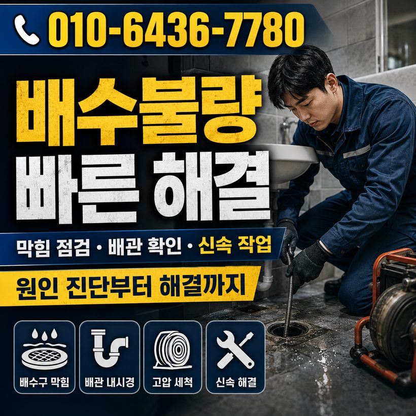 지좌동 하수구막힘 빠른출동 3