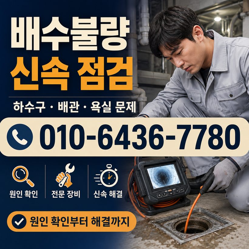 신흥동 하수구막힘 빠른출동 4