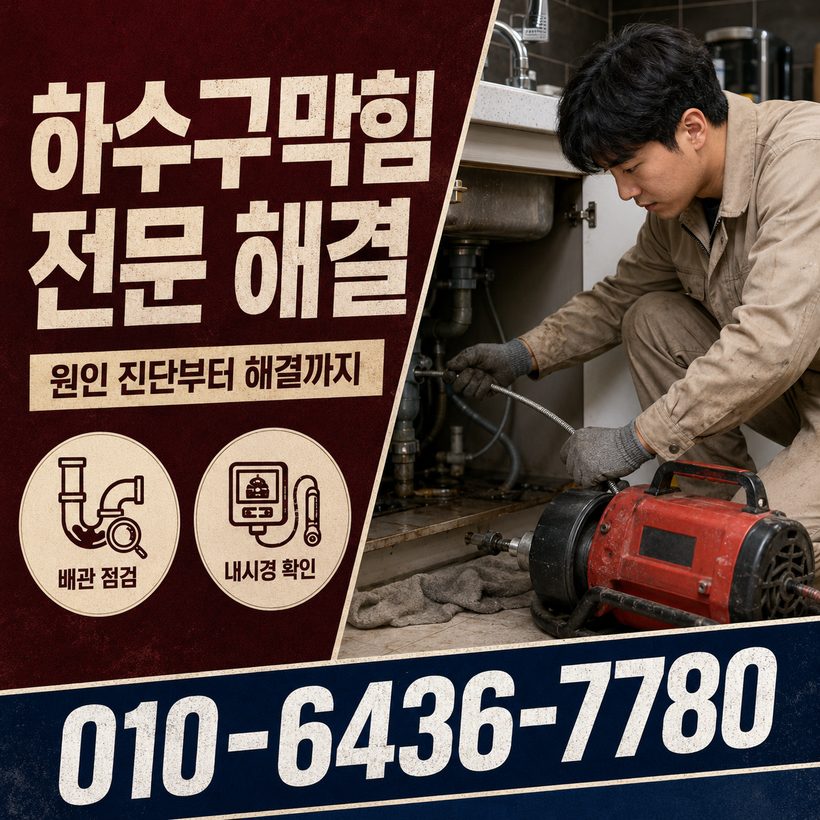 지좌동 하수구막힘 빠른출동 5