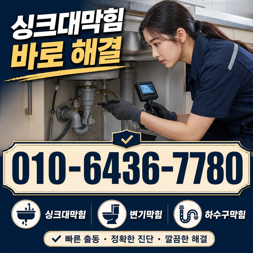 하동읍 지역 싱크대막힘 관련 이미지
